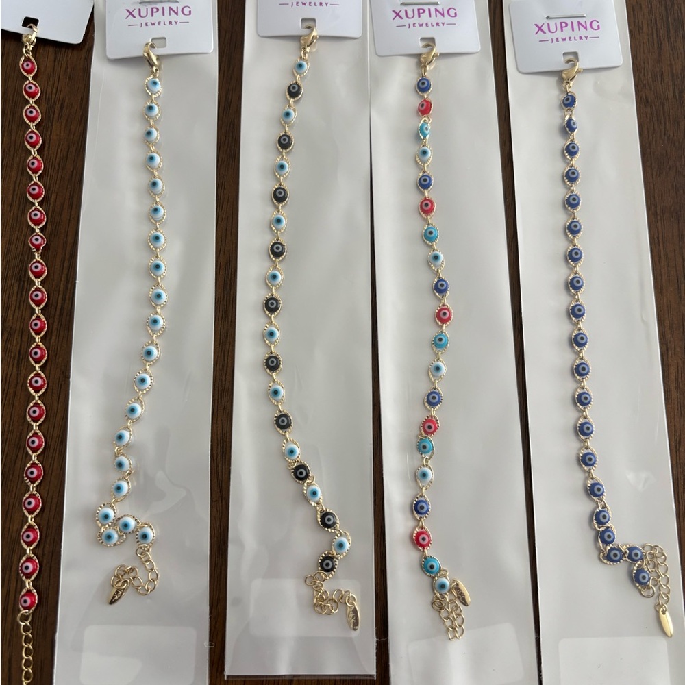 Ping Jewelry Evil Eye Bracelets Set - Multicolor